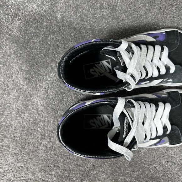 VANS Sk8-Hi Reissue Womans Sz 6.5 Men’s Sz 5 Pop Camo Purple Skate Shoes Used - Picture 10 of 11